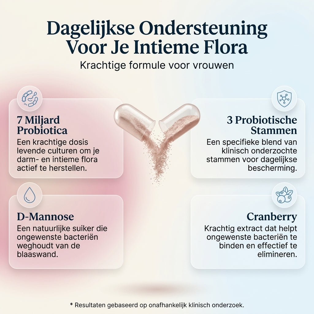 Vaginale Probiotica| 7 Miljard Probiotica met D-Mannose & Cranberry